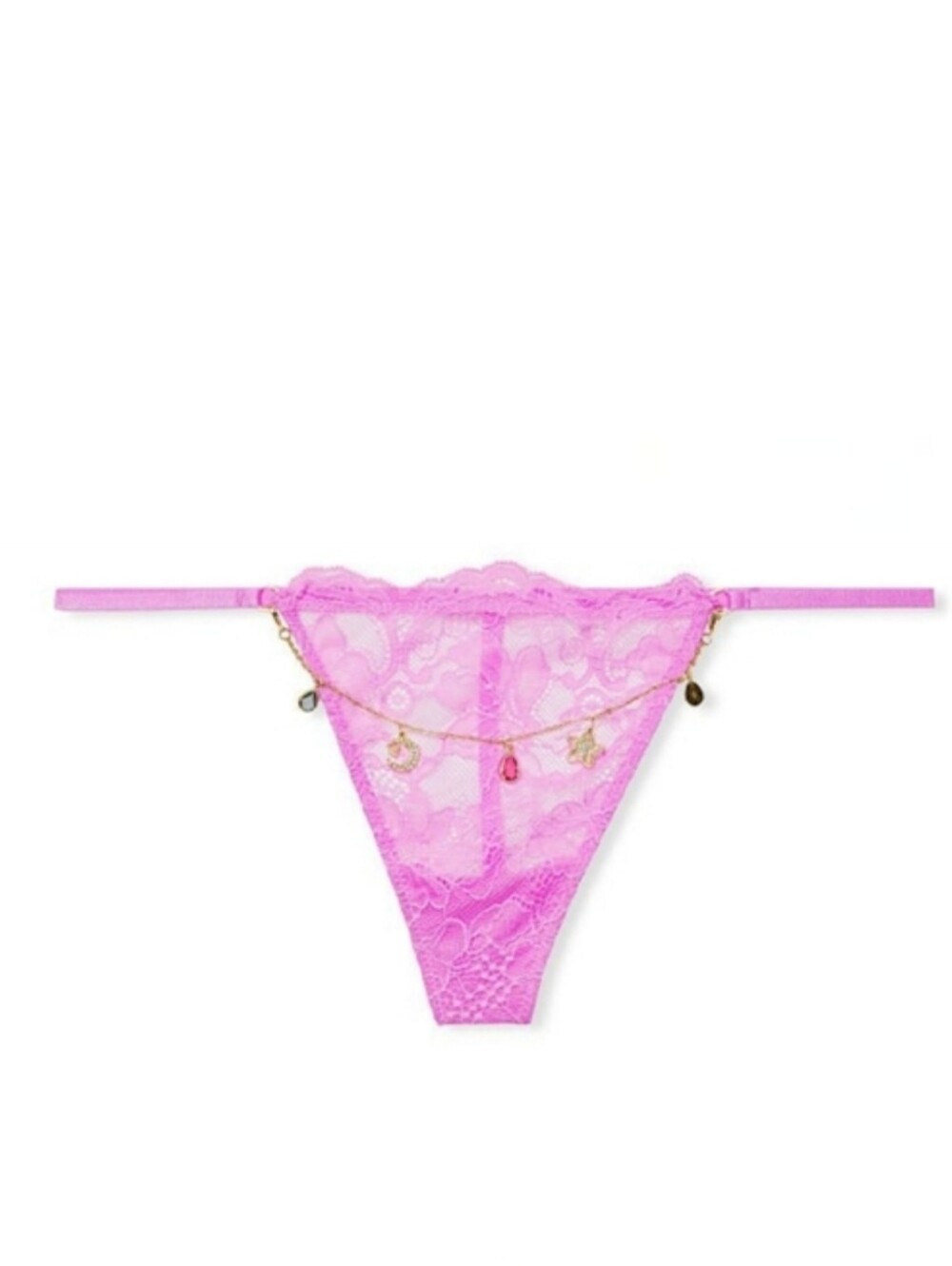 Victoria's secret very sexy lace charm v-string panty SMALL PINK